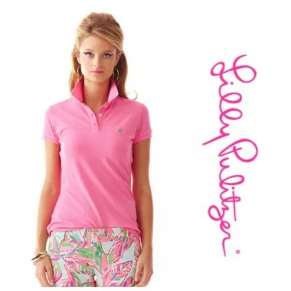 CLOSING- SEND OFFERS Lily Pulitzer pink polo shirt